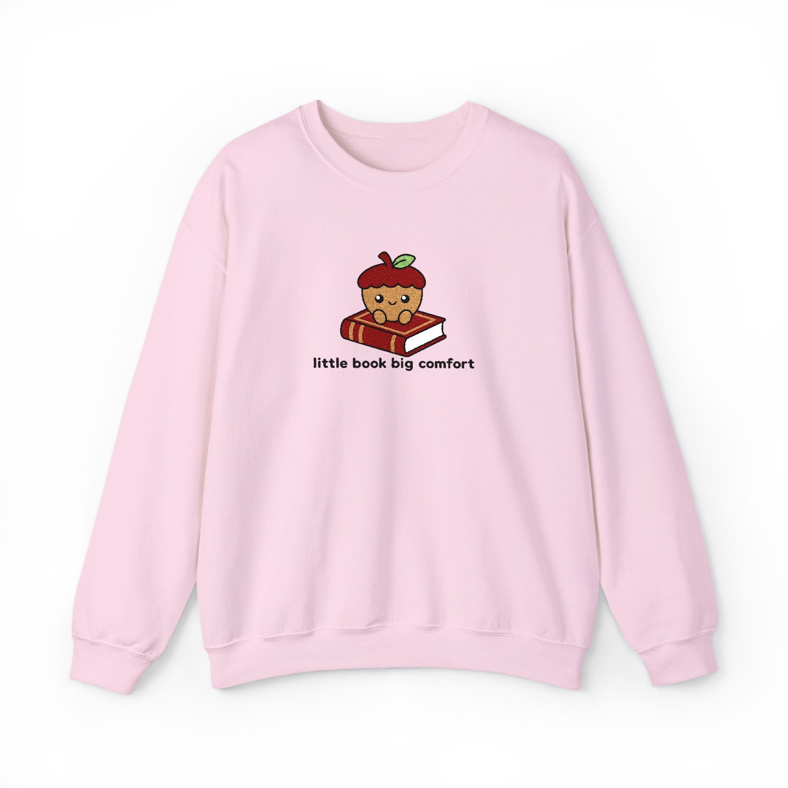 Little Book Big Comfort - Acorn - Bookish - Embroidered - Unisex Heavy Blend™ Crewneck Sweatshirt - Image 7