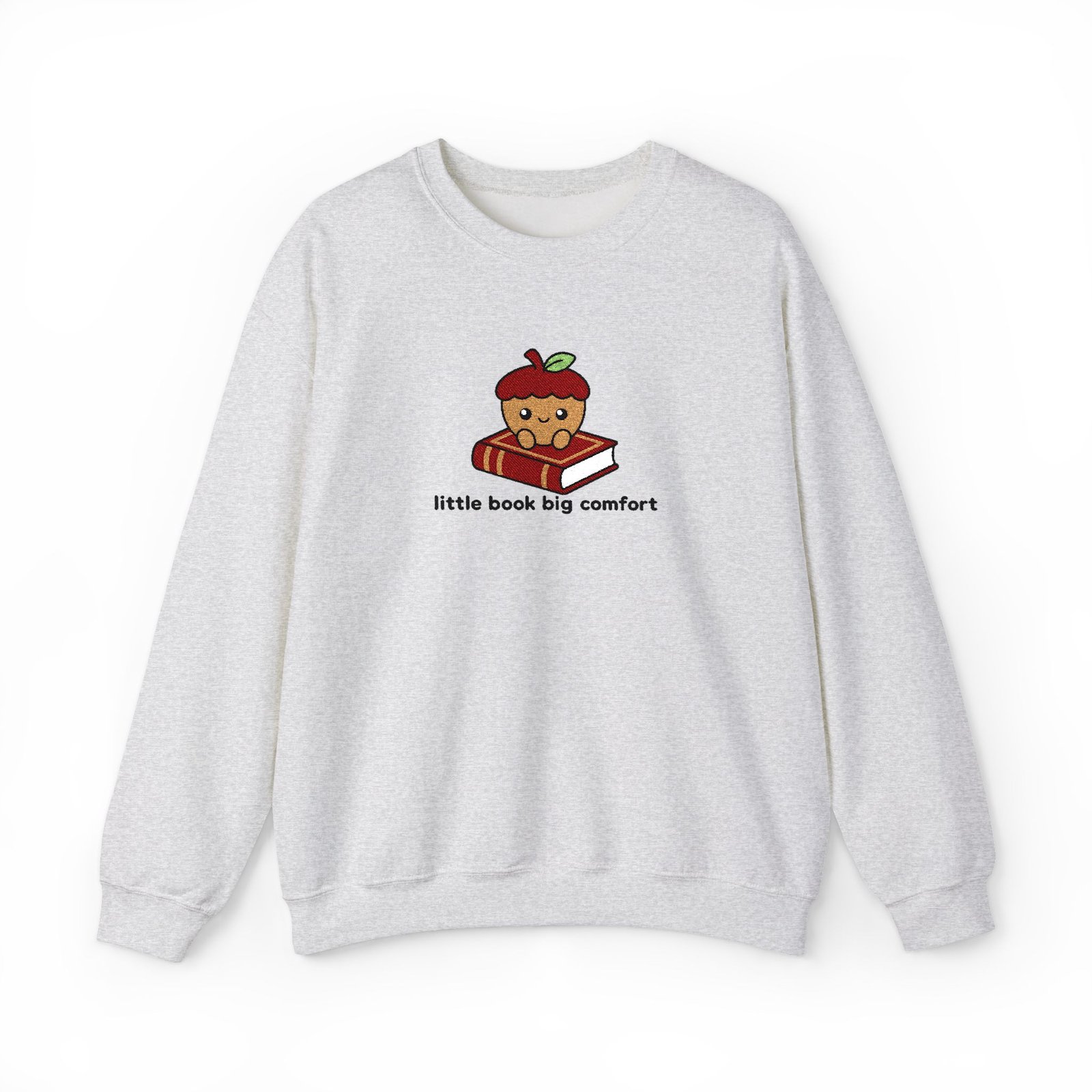 Little Book Big Comfort - Acorn - Bookish - Embroidered - Unisex Heavy Blend™ Crewneck Sweatshirt - Image 14