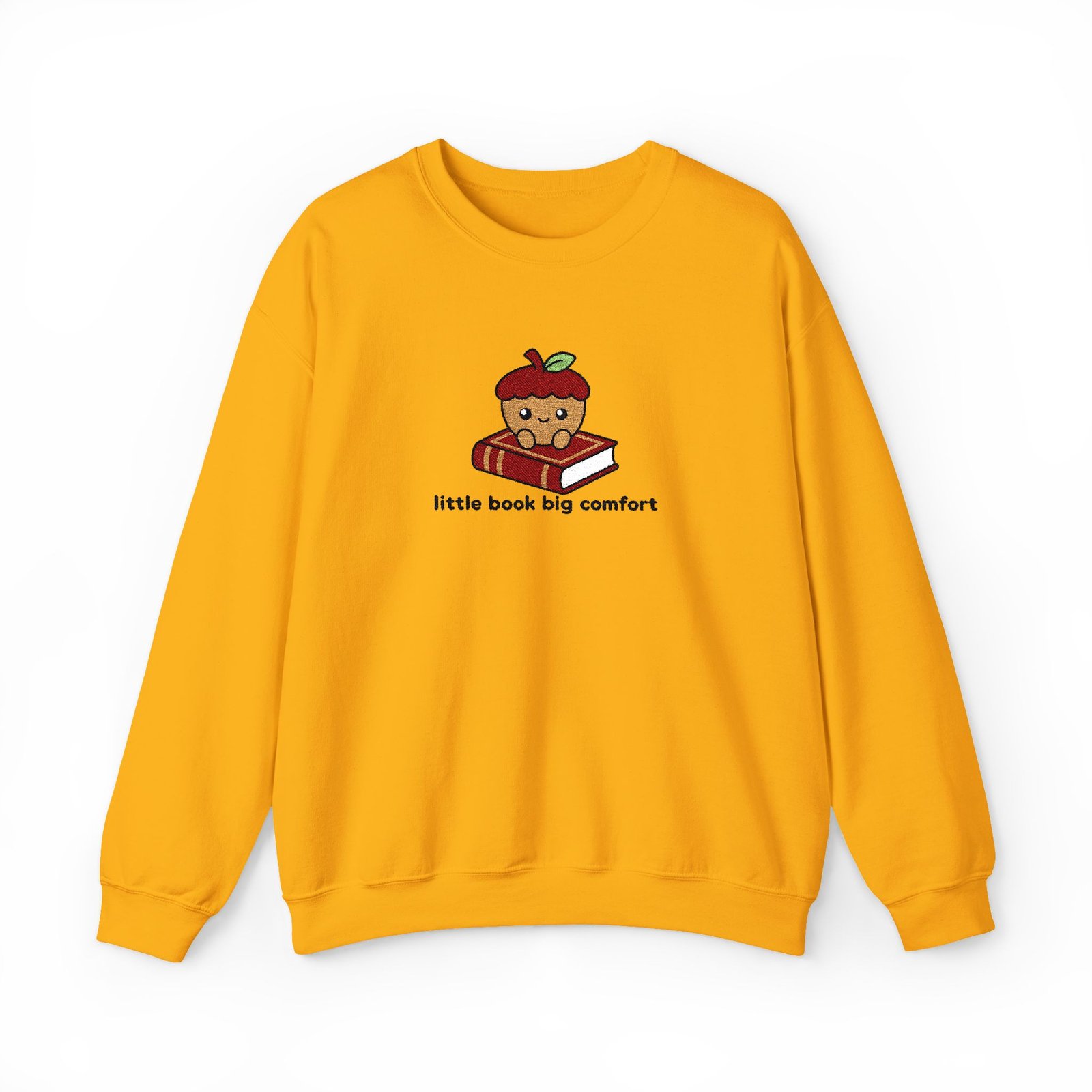 Little Book Big Comfort - Acorn - Bookish - Embroidered - Unisex Heavy Blend™ Crewneck Sweatshirt