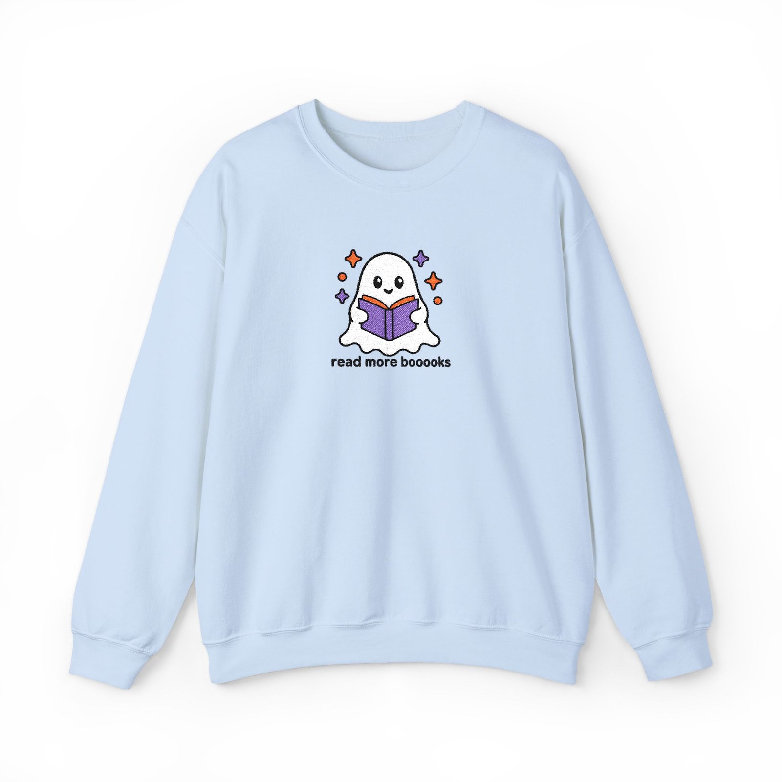 Read More Booooks - Ghost - Bookish - Embroidered - Unisex Heavy Blend™ Crewneck Sweatshirt - Image 13