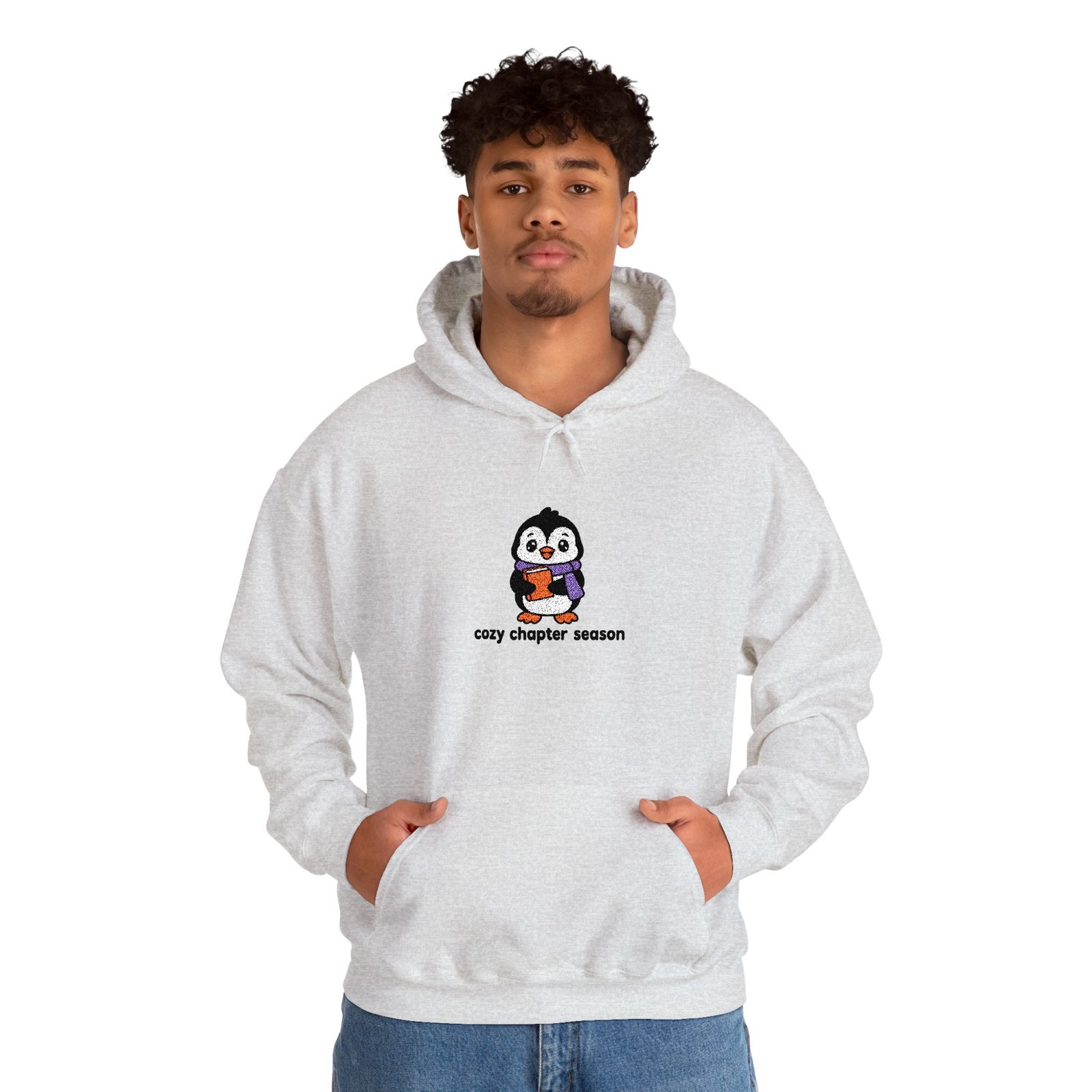 Cozy Chapter Season - Penguin - Bookish - Embroidered - Halloween Sweatshirt - Image 9