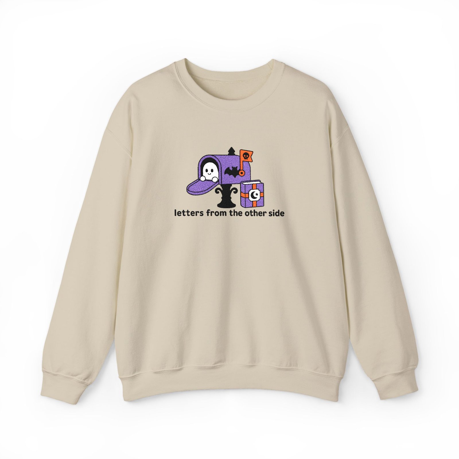 Letters From the Other Side - Ghost - Bookish - Embroidered - Unisex Heavy Blend™ Crewneck Sweatshirt - Image 14