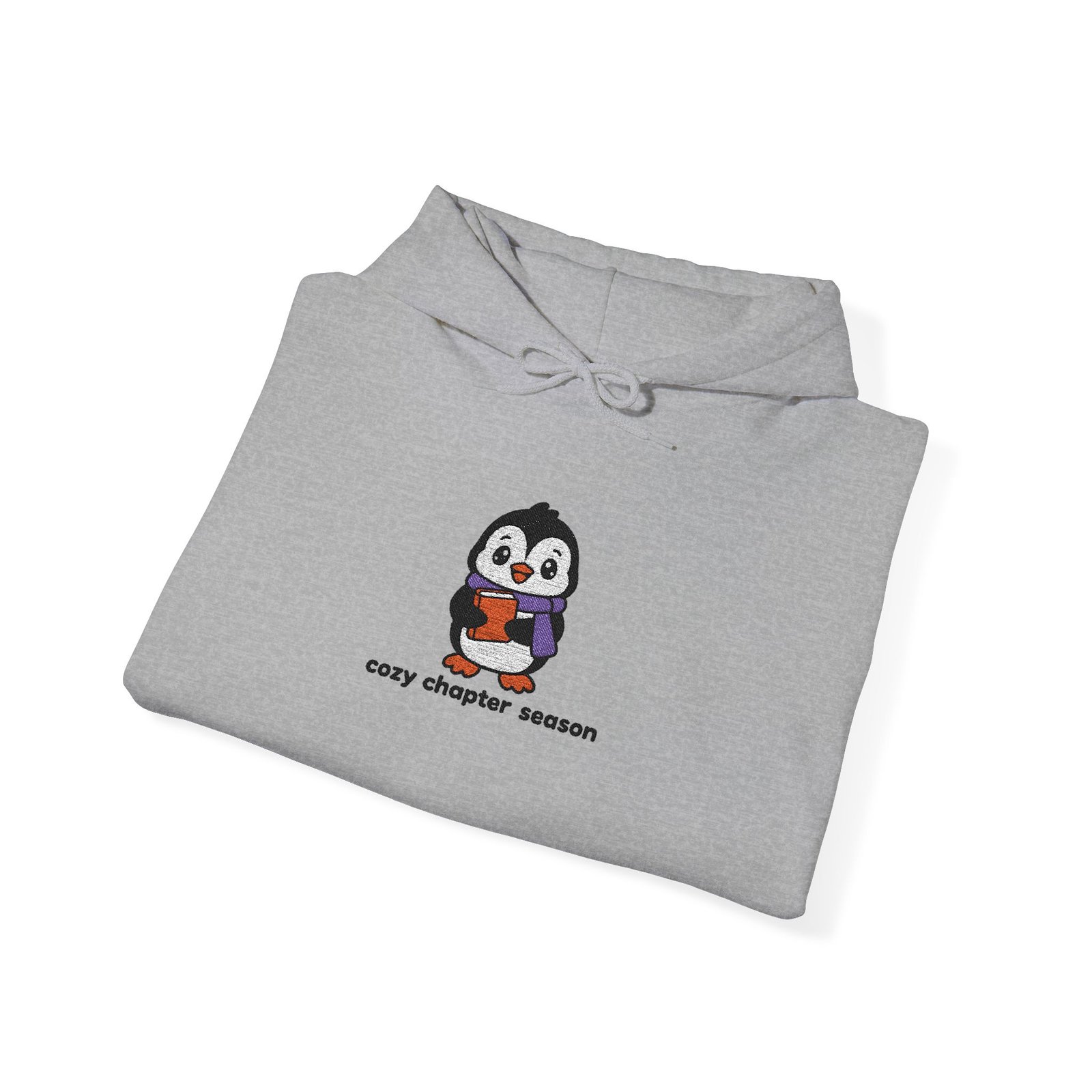 Cozy Chapter Season - Penguin - Bookish - Embroidered - Halloween Sweatshirt - Image 3