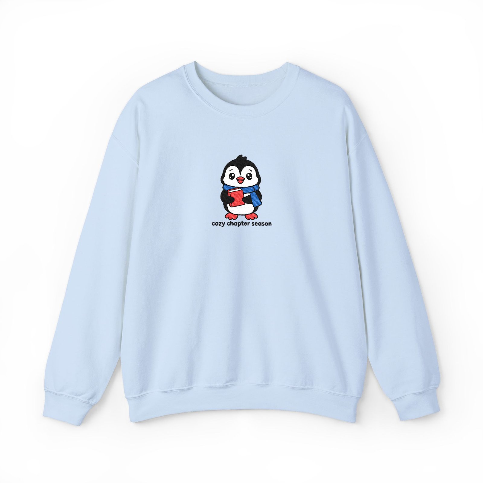 Cozy Chapter Season - Penguin - Embroidered - Unisex Heavy Blend™ Crewneck Sweatshirt - Image 11