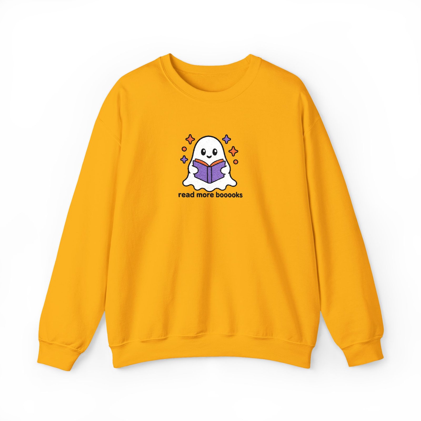 Read More Booooks - Ghost - Bookish - Embroidered - Unisex Heavy Blend™ Crewneck Sweatshirt - Image 12