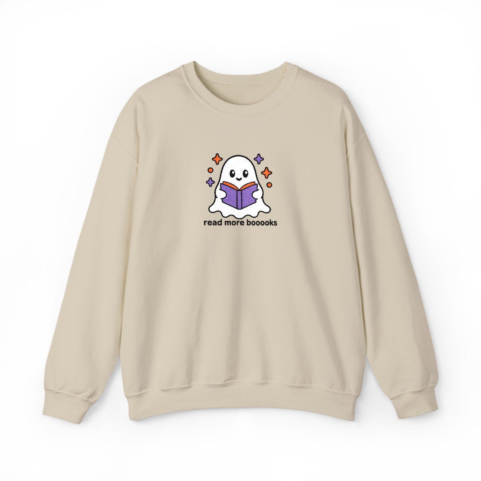 Read More Booooks - Ghost - Bookish - Embroidered - Unisex Heavy Blend™ Crewneck Sweatshirt - Image 10