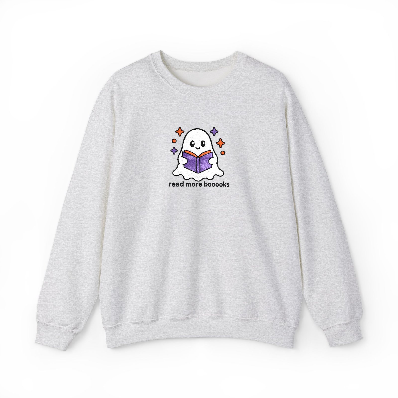 Read More Booooks - Ghost - Bookish - Embroidered - Unisex Heavy Blend™ Crewneck Sweatshirt - Image 9