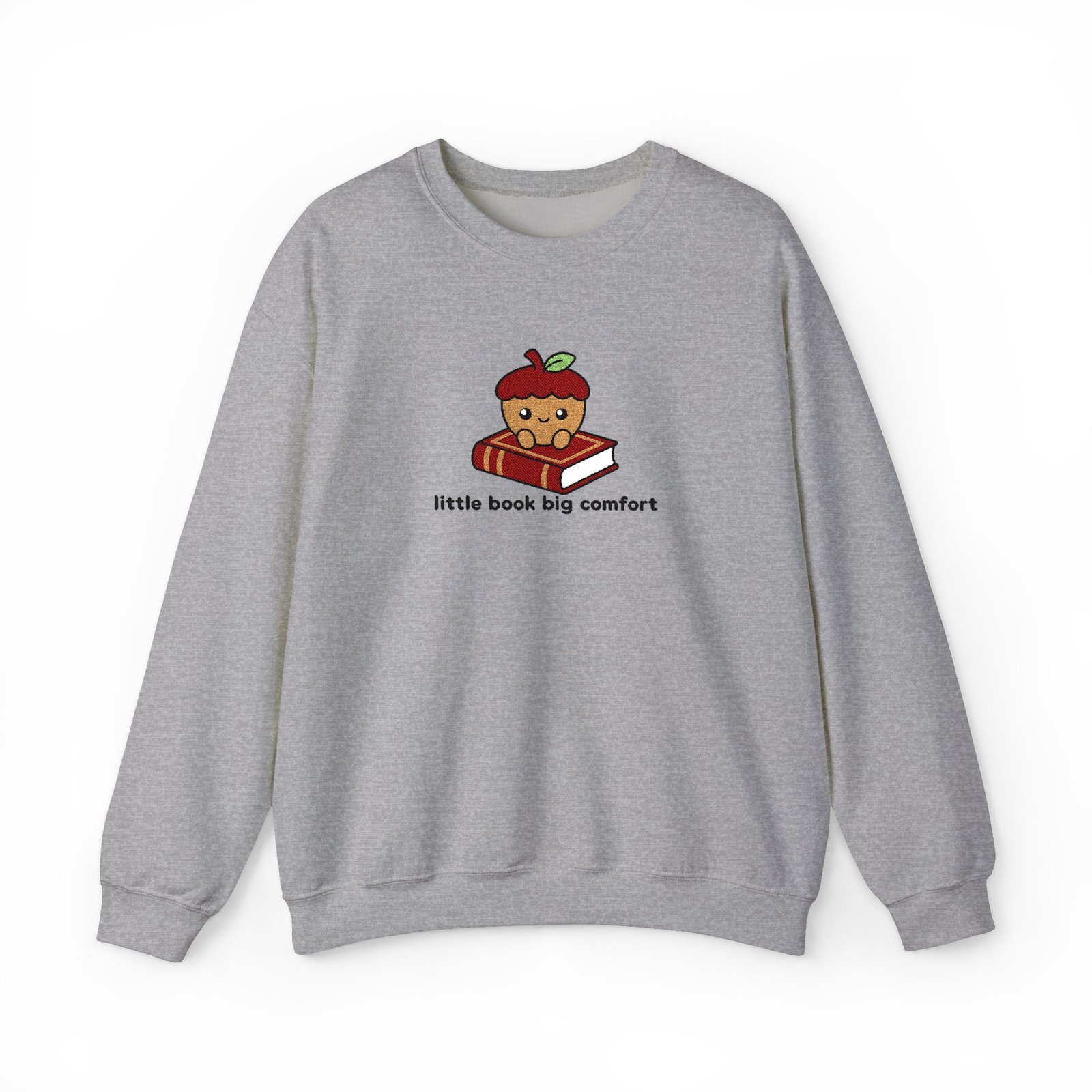 Little Book Big Comfort - Acorn - Bookish - Embroidered - Unisex Heavy Blend™ Crewneck Sweatshirt - Image 11