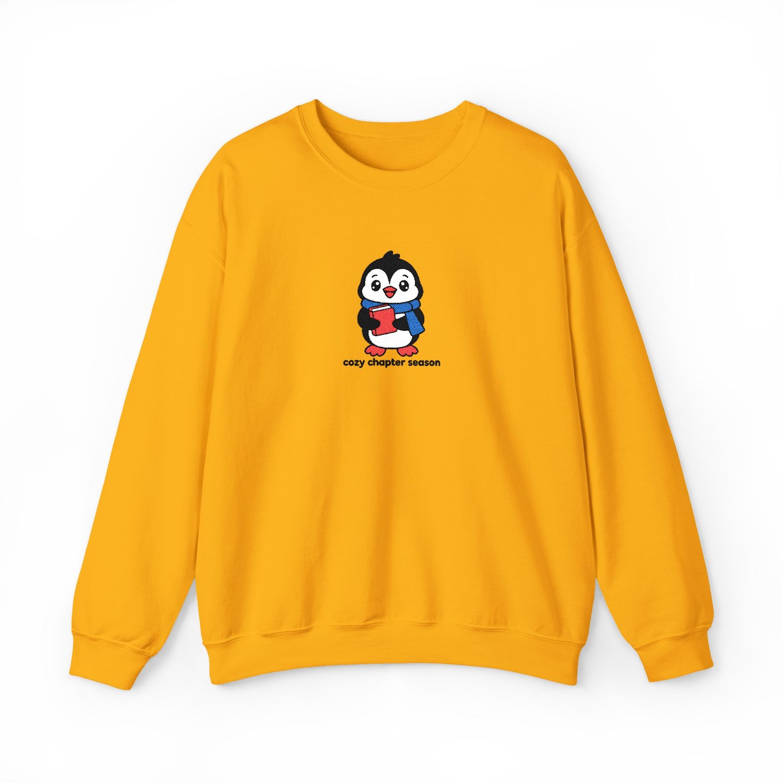 Cozy Chapter Season - Penguin - Embroidered - Unisex Heavy Blend™ Crewneck Sweatshirt - Image 12