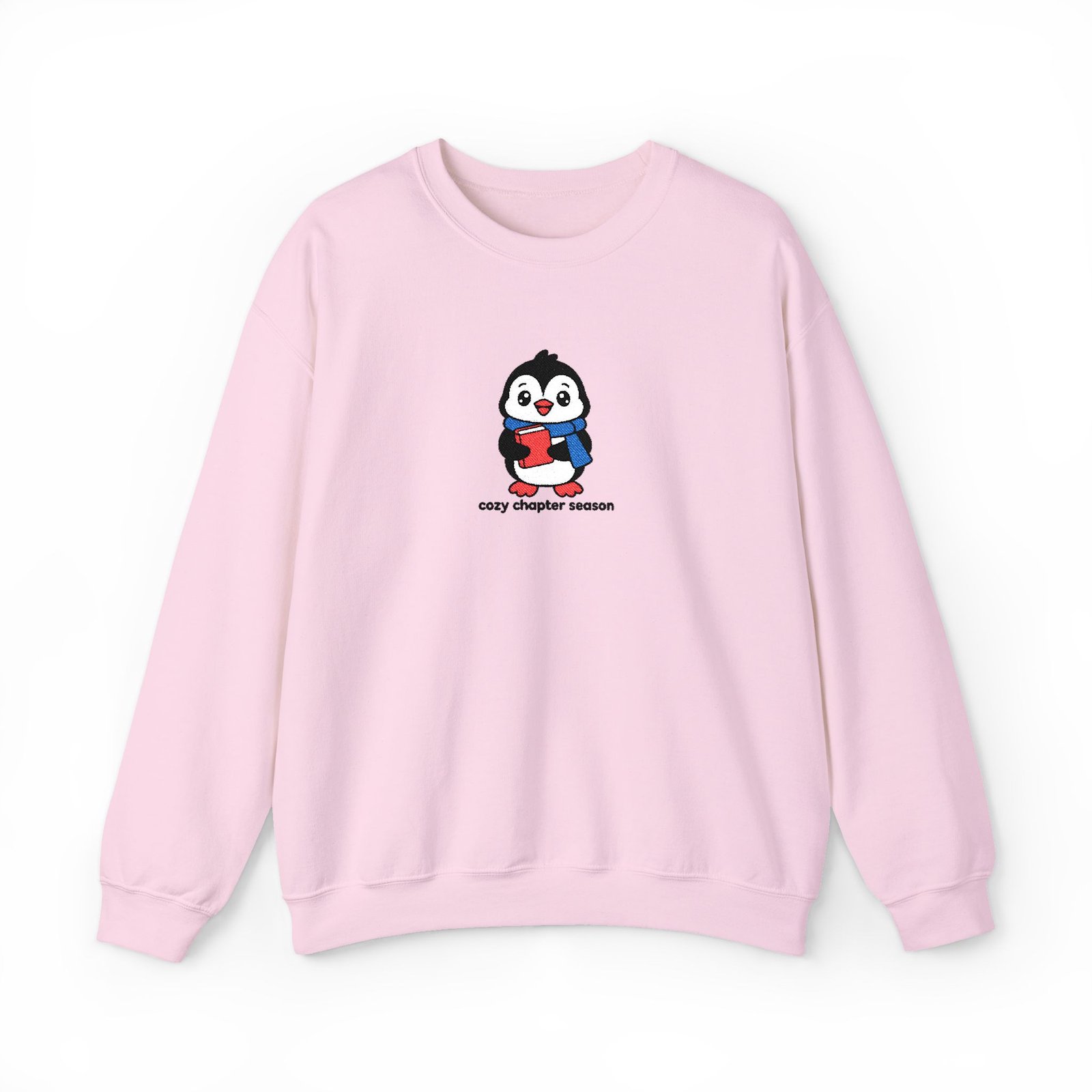 Cozy Chapter Season - Penguin - Embroidered - Unisex Heavy Blend™ Crewneck Sweatshirt - Image 13