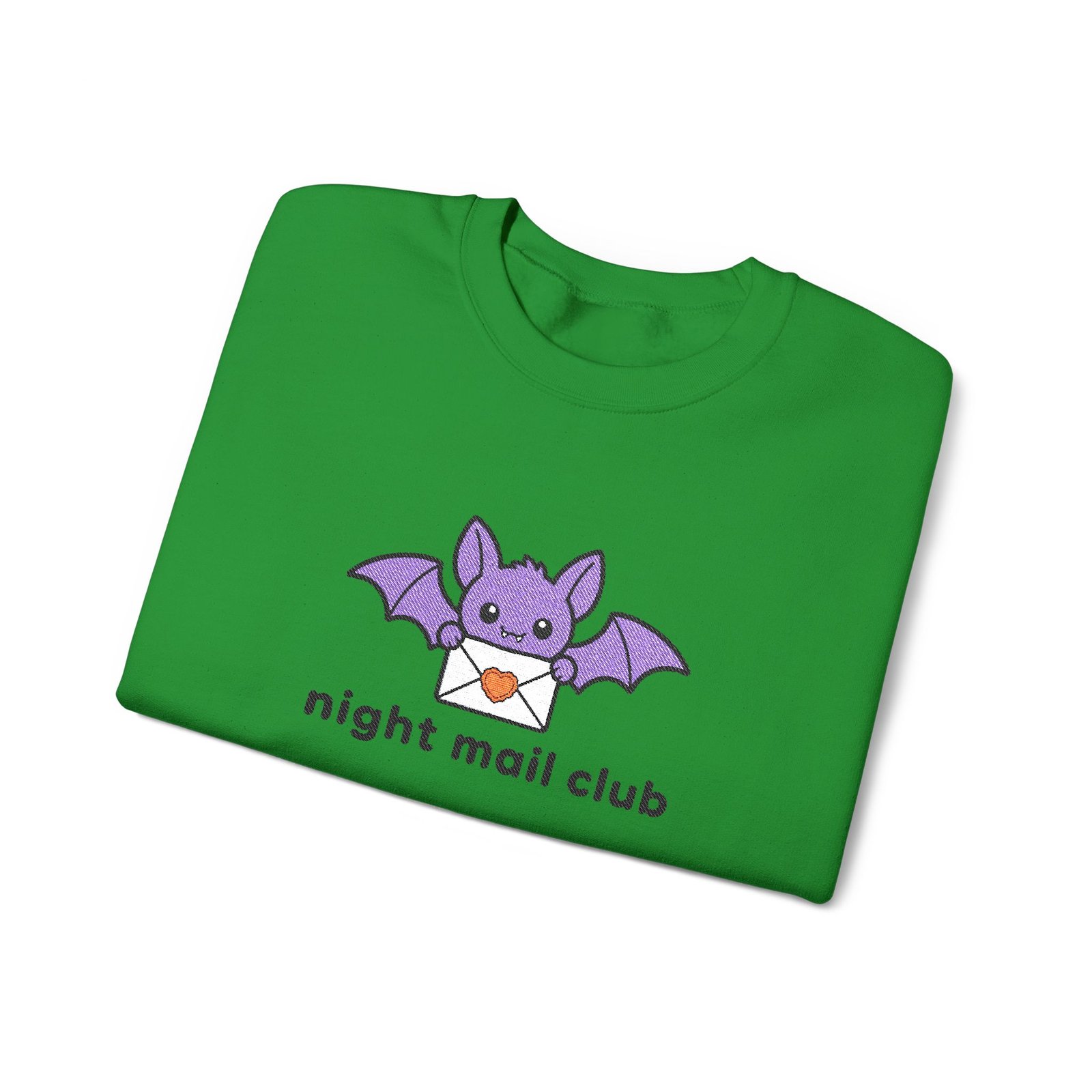 Night Mail Club - Bat - Bookish - Embroidered - Unisex Heavy Blend™ Crewneck Sweatshirt - Image 14