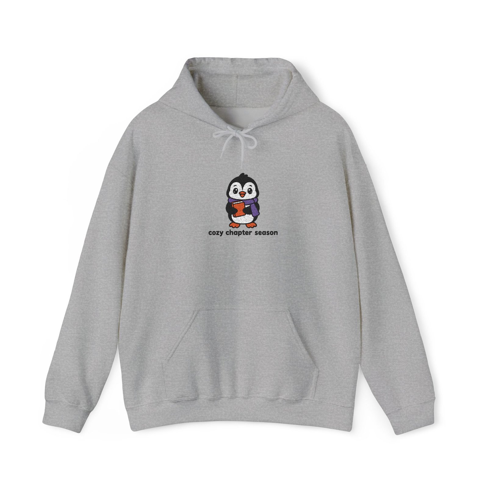 Cozy Chapter Season - Penguin - Bookish - Embroidered - Halloween Sweatshirt