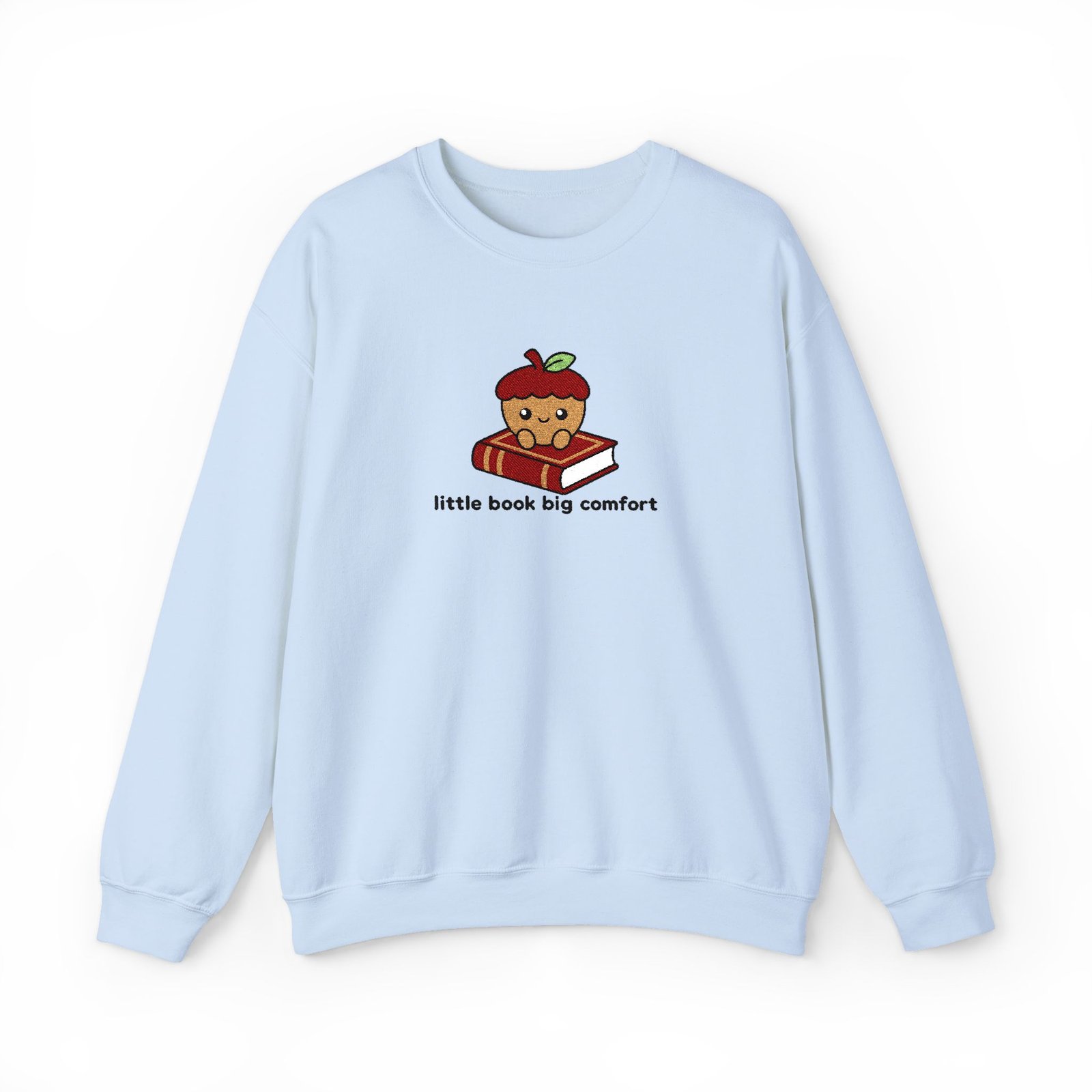 Little Book Big Comfort - Acorn - Bookish - Embroidered - Unisex Heavy Blend™ Crewneck Sweatshirt - Image 15