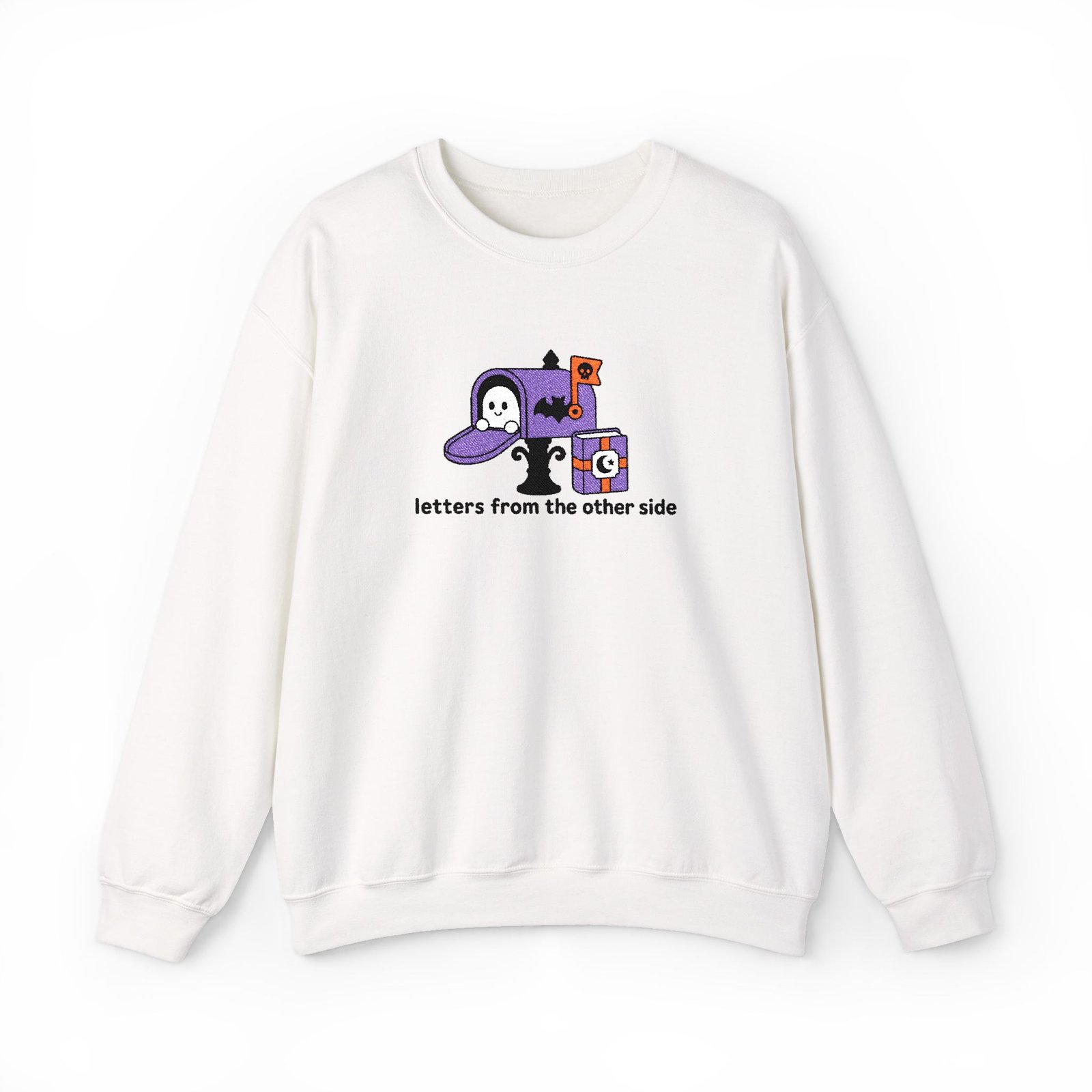 Letters From the Other Side - Ghost - Bookish - Embroidered - Unisex Heavy Blend™ Crewneck Sweatshirt - Image 12