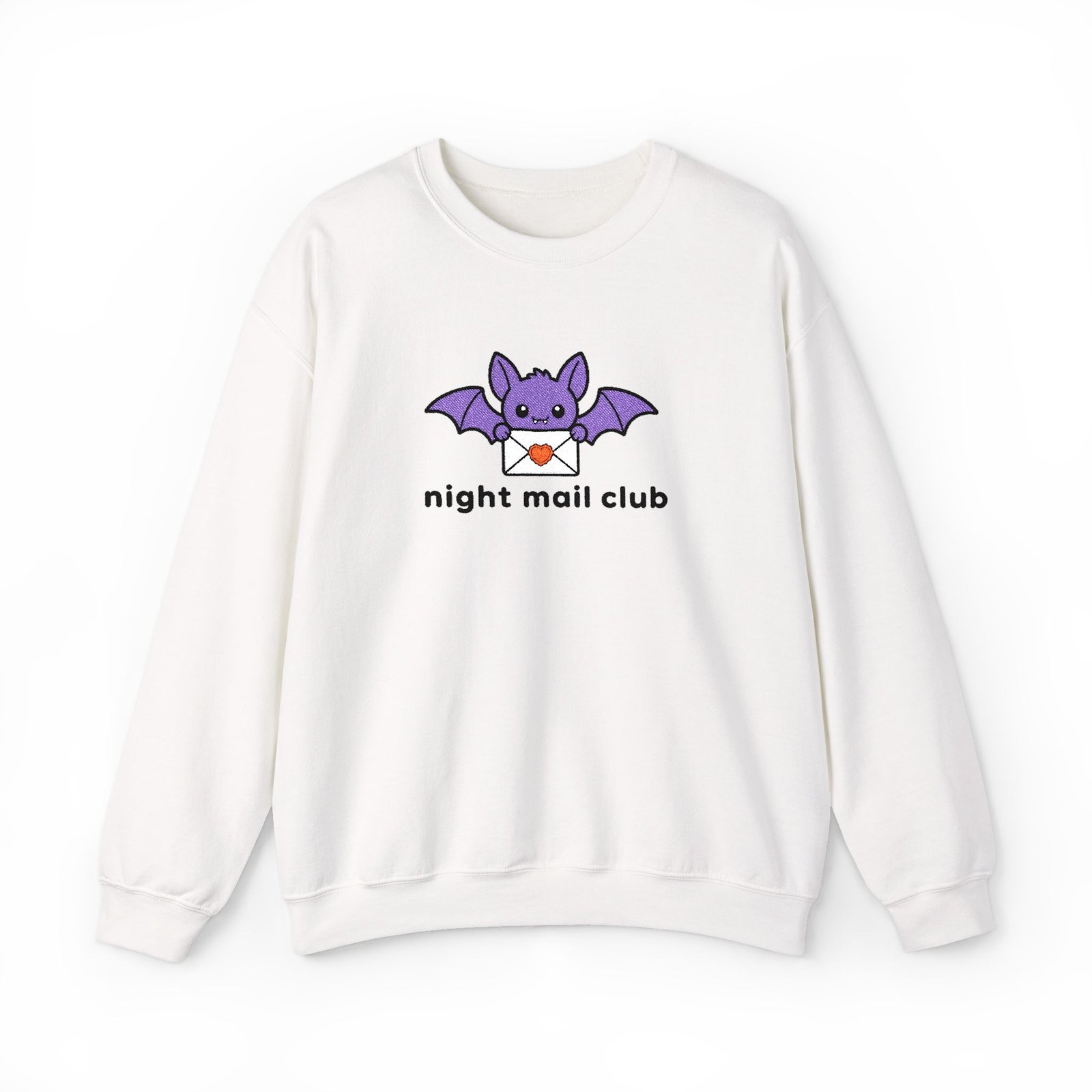 Night Mail Club - Bat - Bookish - Embroidered - Unisex Heavy Blend™ Crewneck Sweatshirt - Image 13