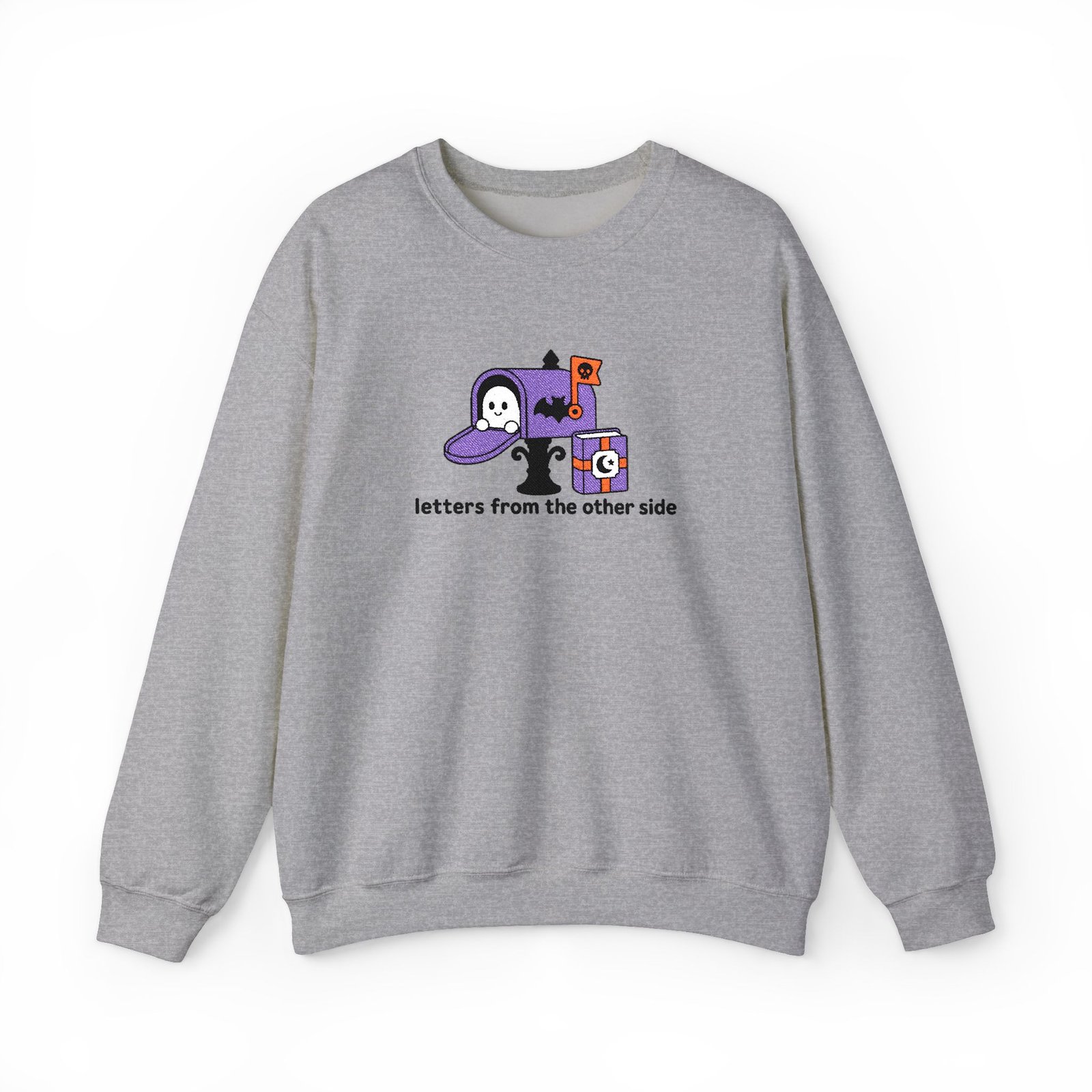 Letters From the Other Side - Ghost - Bookish - Embroidered - Unisex Heavy Blend™ Crewneck Sweatshirt - Image 7