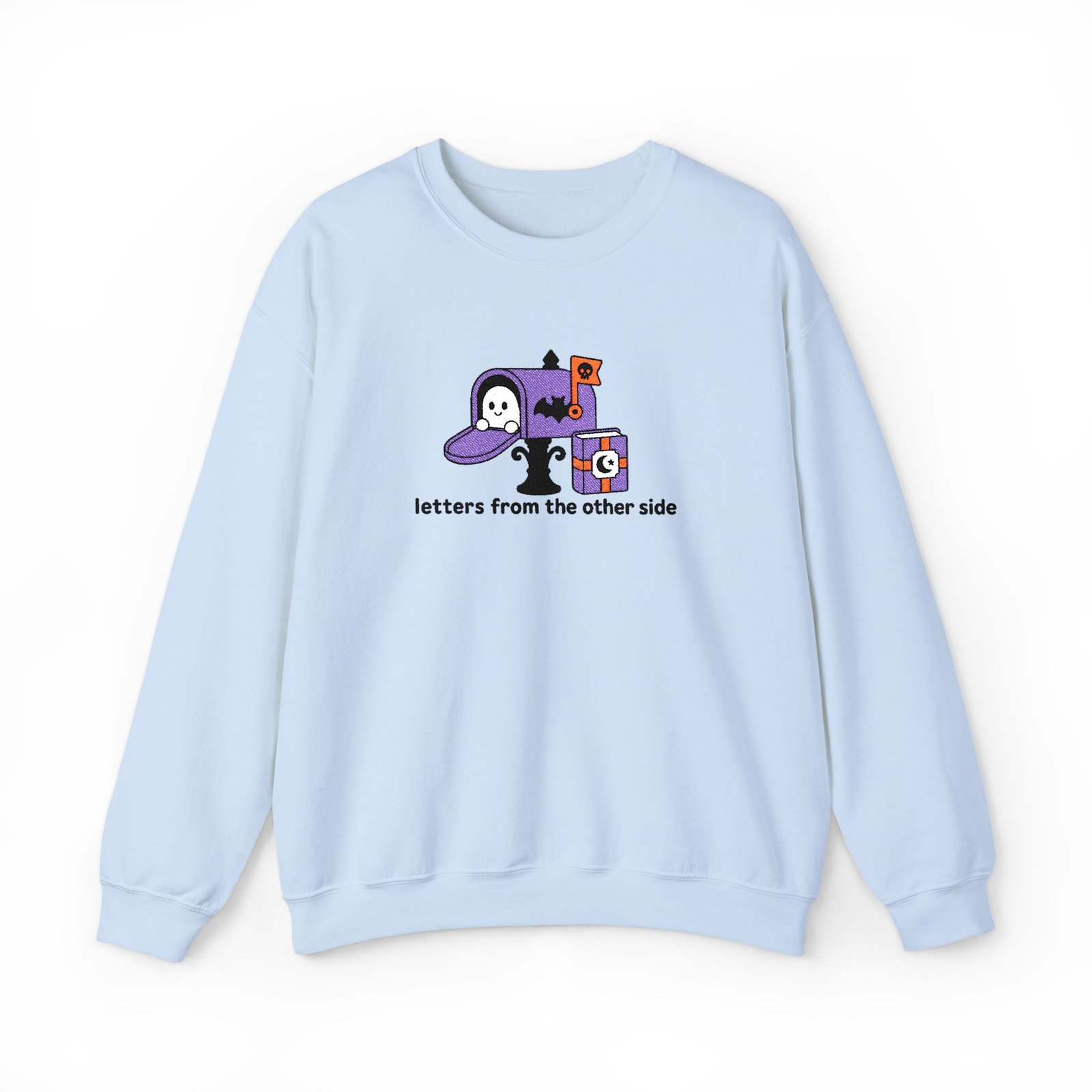 Letters From the Other Side - Ghost - Bookish - Embroidered - Unisex Heavy Blend™ Crewneck Sweatshirt - Image 13