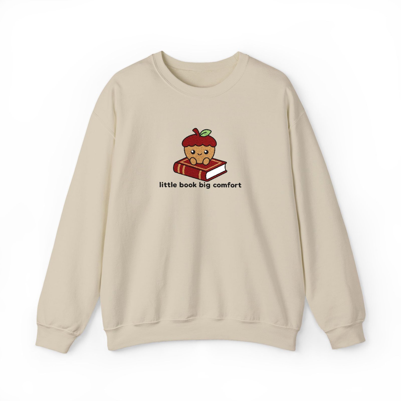 Little Book Big Comfort - Acorn - Bookish - Embroidered - Unisex Heavy Blend™ Crewneck Sweatshirt - Image 13