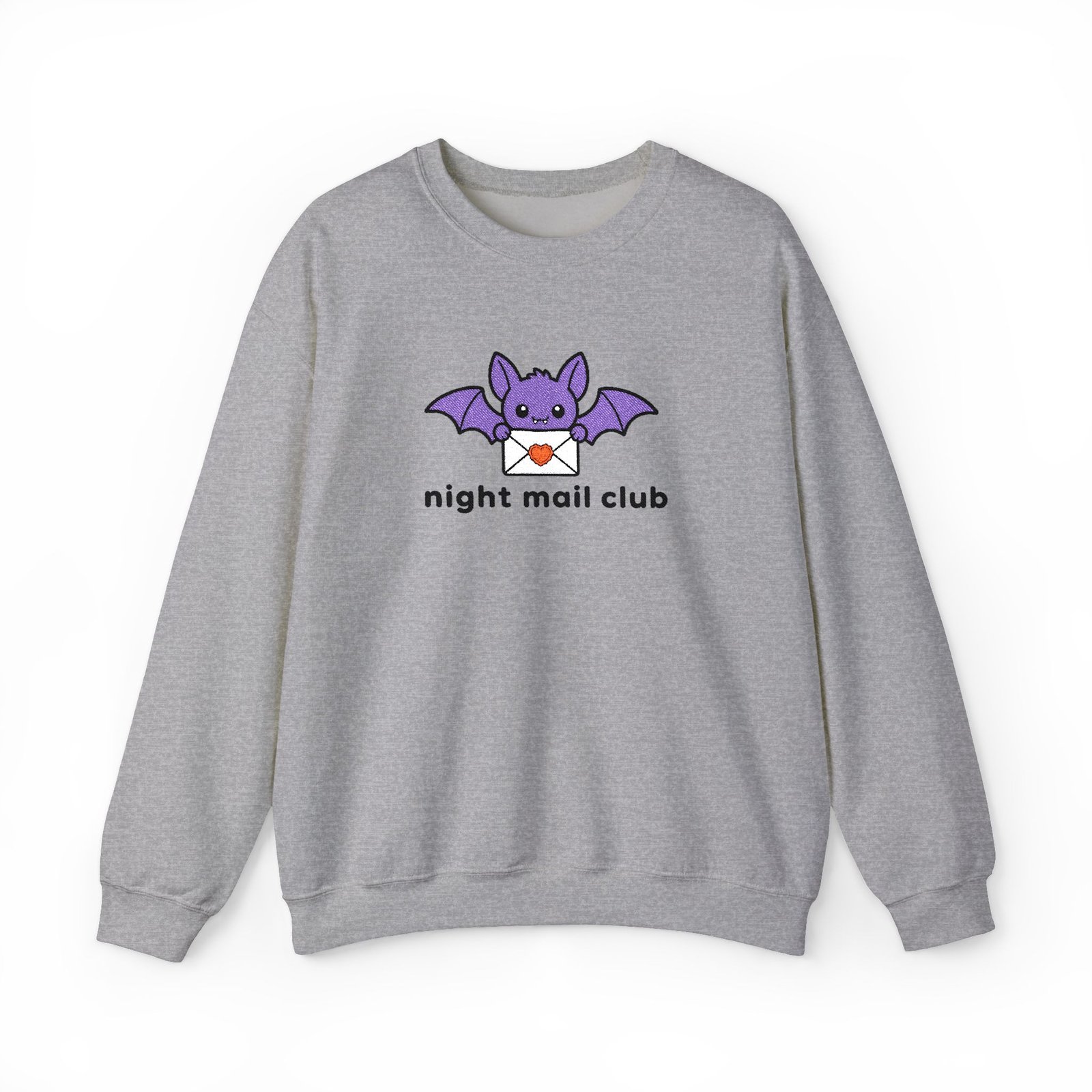 Night Mail Club - Bat - Bookish - Embroidered - Unisex Heavy Blend™ Crewneck Sweatshirt - Image 9