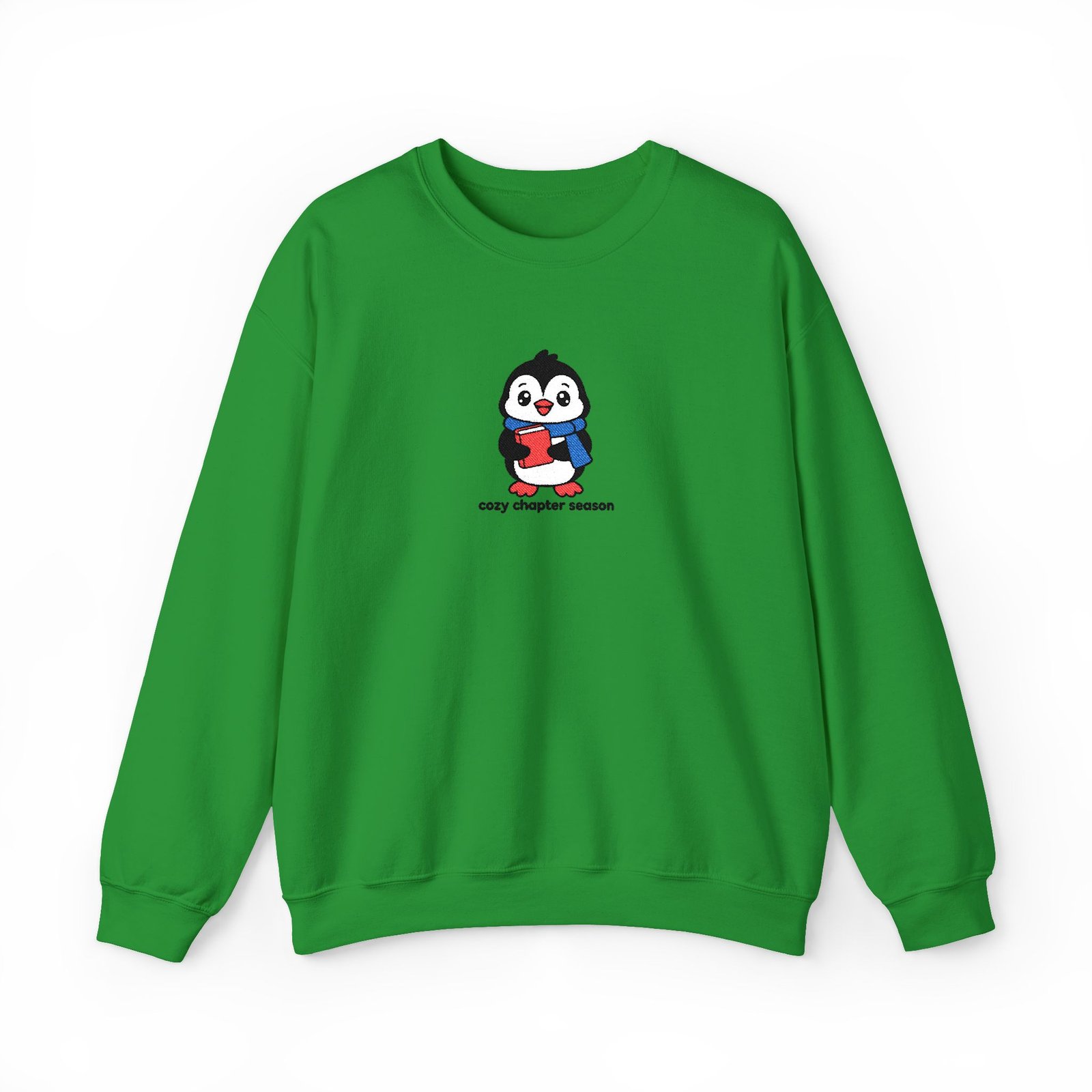 Cozy Chapter Season - Penguin - Embroidered - Unisex Heavy Blend™ Crewneck Sweatshirt - Image 16