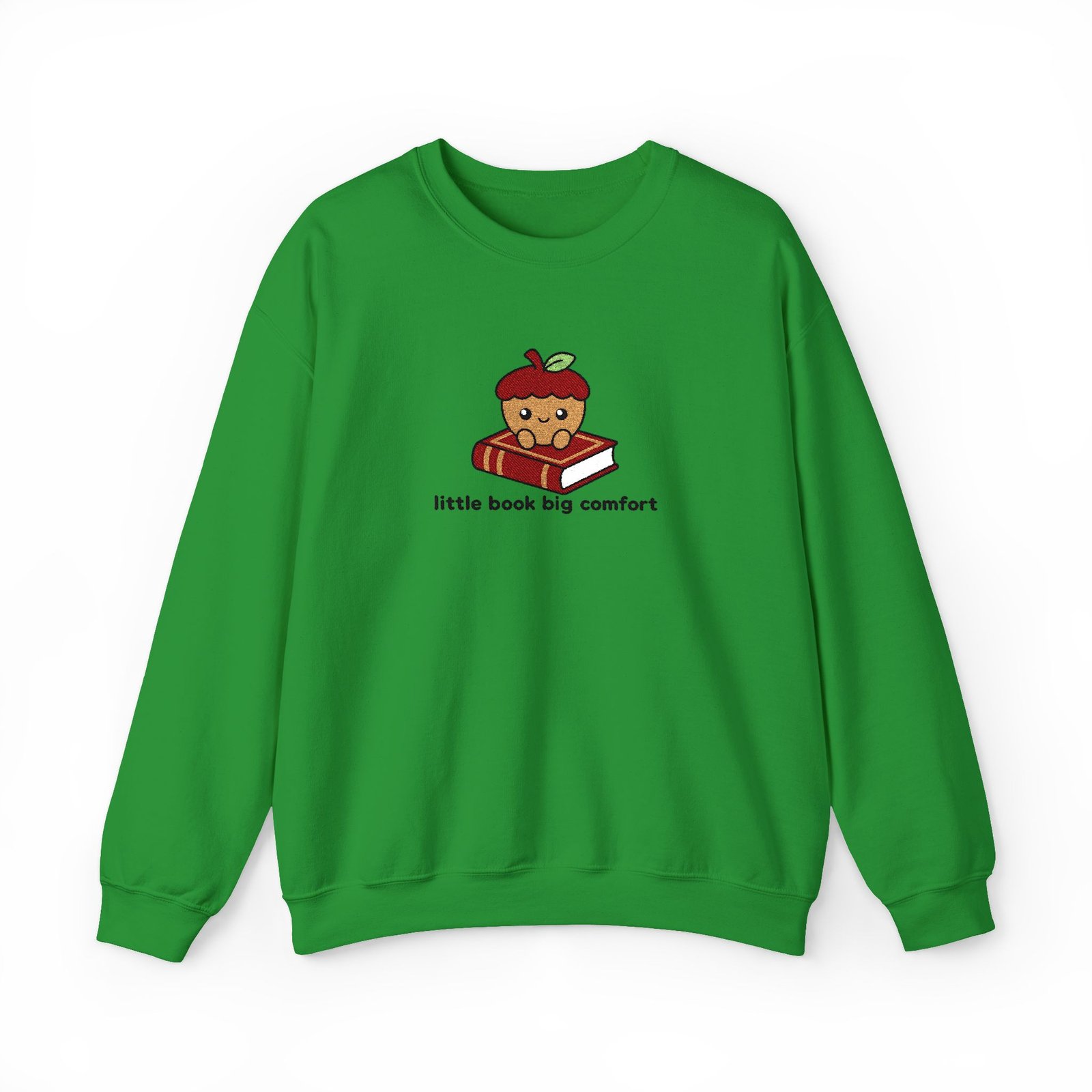 Little Book Big Comfort - Acorn - Bookish - Embroidered - Unisex Heavy Blend™ Crewneck Sweatshirt - Image 12