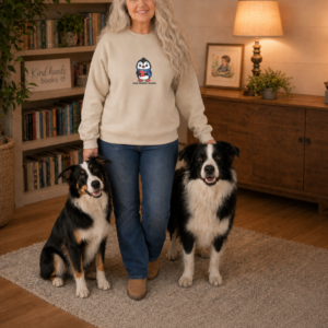 Cozy Chapter Season - Penguin - Embroidered - Unisex Heavy Blend™ Crewneck Sweatshirt