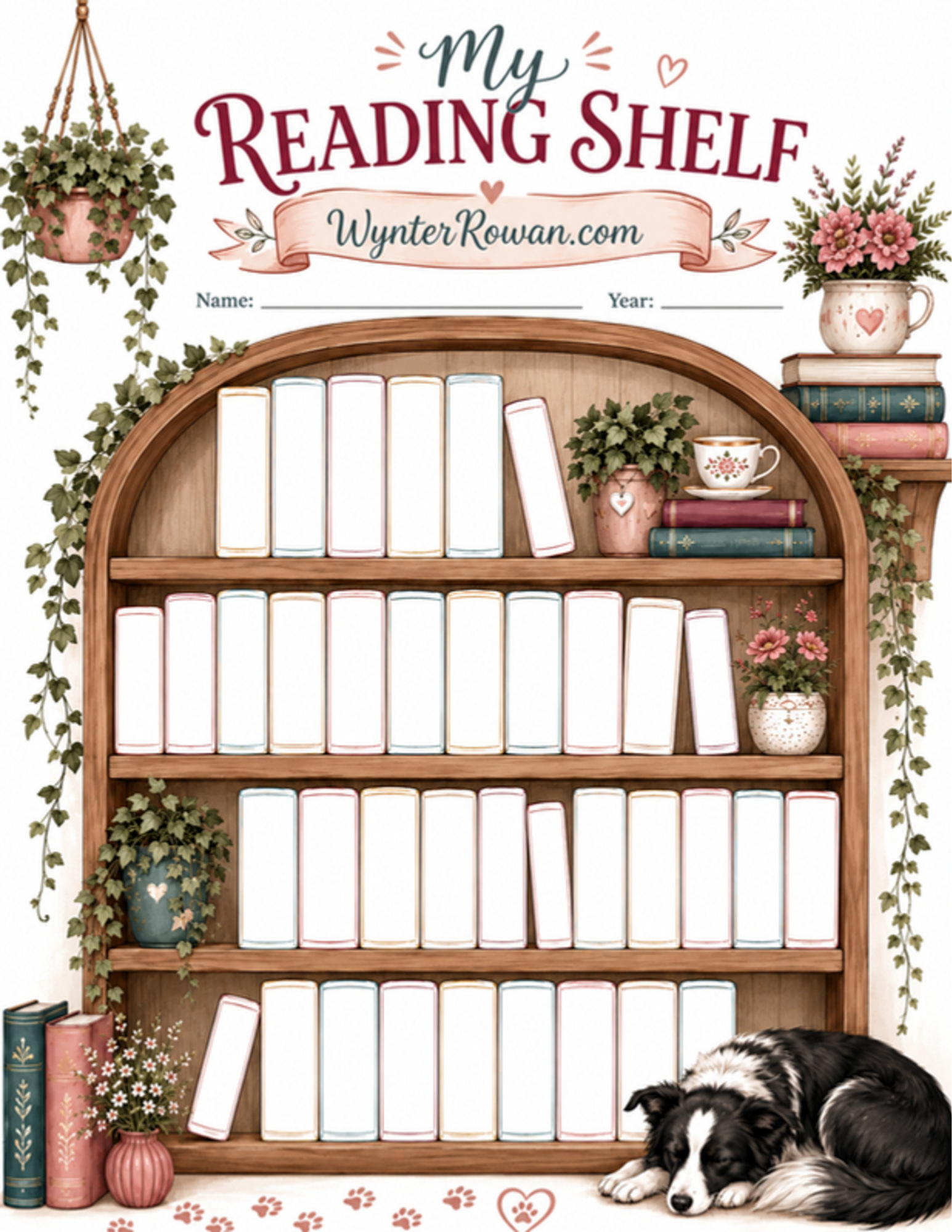 My Reading Shelf free printable