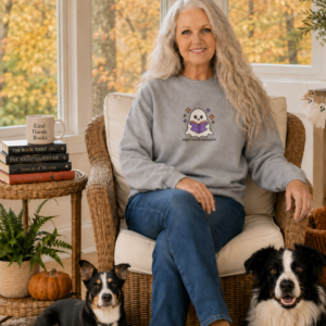 Read More Booooks - Ghost - Bookish - Embroidered - Unisex Heavy Blend™ Crewneck Sweatshirt