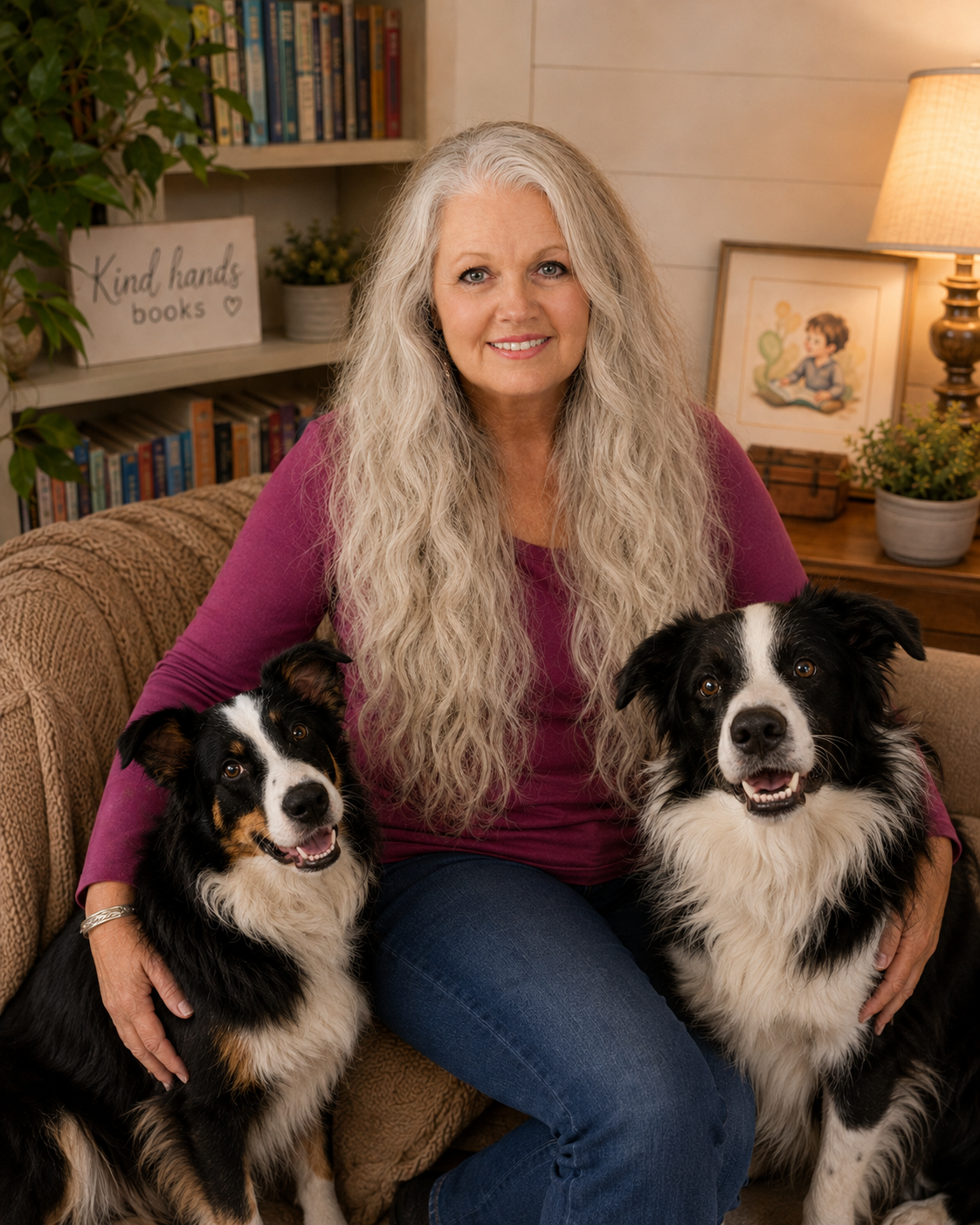 Wynter Rowan with her dogs
